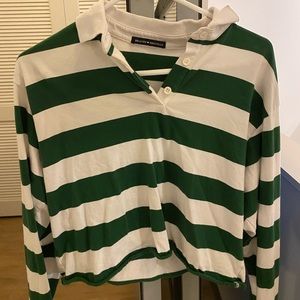Brandy Melville Cropped Rugby Long Sleeve